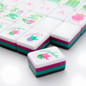 Ensemble de Mahjong en Acrylique de Luxe, Tuiles Artisanales à 3-4 Niveaux avec Étui en Cuir et Boîte Cadeau Premium – Présentation en Coffret Cadeau – Pour les Joueurs - Product Image 3