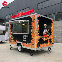 Chariot électrique mobile sur roues Pizza Food Trucks Chariots à crème glacée à vendre aux États-Unis Concession BBQ Food Trailer Camion à café