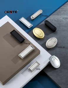 ORNTE Moderne Goldene Zinklegierung Zugknöpfe Eingelassene Versteckte Schubladengriffe für Schlafzimmer Badezimmer Villa Küchenschränke - Product Image 4