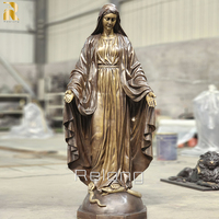 RELONG Sculpture de statue de Notre-Dame de Knock en bronze grandeur nature de haute qualité pour la décoration d'église en plein air