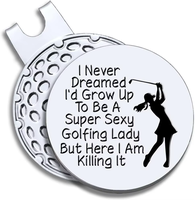 Marqueur de balle de golf en acier inoxydable de qualité industrielle, aimant puissant, durable, clip pour chapeau, design personnalisé, cadeau de golf unisexe