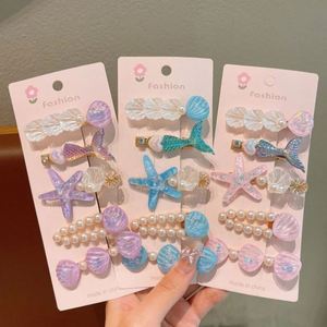 Pinza para el pelo de cola de sirena de aleación con diseño de dibujos animados para niñas, pinza para flequillo de princesa, estilo dulce, marca Weixin, para fiesta - Product Image 3