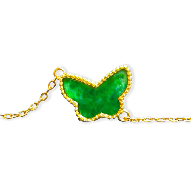 Natural Burmese Type a Jadeite Bracelet Butterfly Jadeite Bracelet Women's Jadeite Suitable for Gifting(NGTC Certificate)