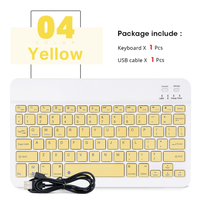 Keyboard Mini Nirkabel BT dengan USB Type-C untuk iPad untuk Android-Dukungan Bahasa Rusia Spanyol