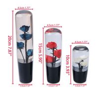 Tuas Persneling Universal 10cm 15cm 20cm Gaya Jdm Kristal Akrilik Bening Motif Bunga  Kepala Tuas Persneling Aksesoris Mobil