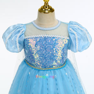 TV & film habiller Sequin princesse <span class=keywords><strong>reine</strong></span> <span class=keywords><strong>des</strong></span> <span class=keywords><strong>neiges</strong></span> Costumes bulle manches fille Cosplay glace <span class=keywords><strong>robe</strong></span> <span class=keywords><strong>de</strong></span> noël fête d'anniversaire Cosplay - Product Image 5