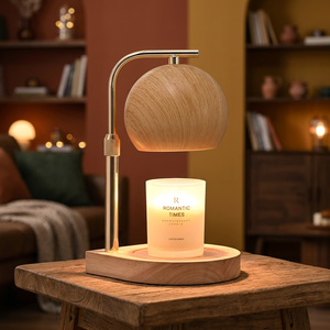 Factory Electric Adjustable Timing Switch Aromatherapy Eco-friendly Smokeless Glass Candle Warmer <b>Lamp</b> Adjustable Brightness - Product Image 4