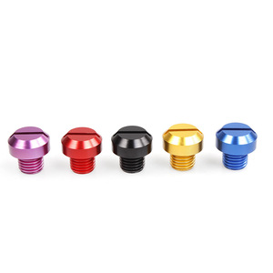 Vis de rétroviseur de moto M10, bouchon décoratif en aluminium pour remplacement et réparation, noir, rouge, bleu, or, violet - Product Image 1