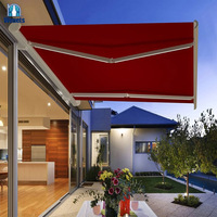 Auvent à cassette complet personnalisé rétractable Balcon Pare-soleil Patio motorisé avec lumières LED