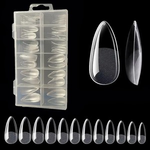 Capsules d'ongles à presser couvrantes, formes Stiletto, Amande, Carré, Cercueil, French, pour extension d'ongles en gel soak-off - Product Image 1