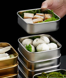 Assiettes à accompagnement et assiettes de présentation pour buffet en acier inoxydable 304, empilables - Product Image 2