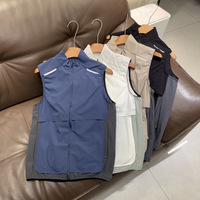 Gilet coupe-vent personnalisé pour homme, sans manches, entièrement zippé, réfléchissant, col montant, pour course et entraînement, vente en gros, faible MOQ