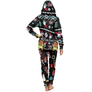 Wholesale Custom Print Sublimation Xmas Winter Warm Soft Pants <strong>Pyjamas</strong> Blank Pajamas Set Matching <strong>Christmas</strong> Pajamas for <strong>Couples</strong> - Product Image 5