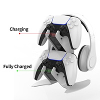 Stasiun Pengisian Daya Pengontrol PlayStation 5, Dock Charger, Dudukan Headset PS 5 untuk Aksesoris Game Playstation 5
