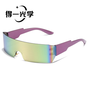 Frameless Integrated Sunglasses Pc Lens Uv400 Protection Cycling Sports <b>Eyewear</b> - Product Image 3