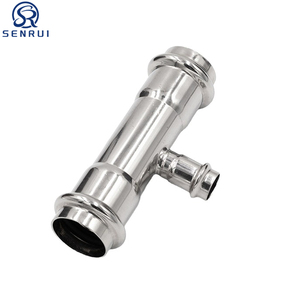 Raccord en T réducteur en <span class=keywords><strong>acier</strong></span> <span class=keywords><strong>inoxydable</strong></span> à sertir, profil en V, pour système de plomberie d'alimentation en eau potable, de la Source Factory - Product Image 4
