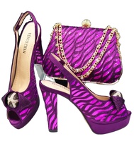 Vente chaude femmes chaussures à talons hauts sac à main assorti chaussures de mode et ensembles de sacs pour dames