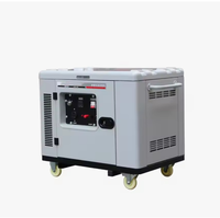 Générateur d'essence silencieux 6KW 50Hz, démarrage électrique, portable, pour la maison, l'extérieur, alimentation de secours, protection contre les surcharges