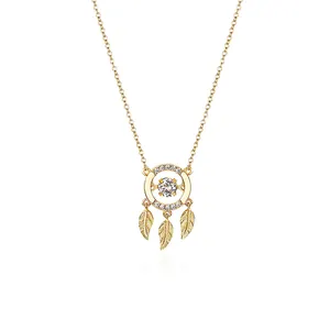 Gemnel 925 серебро цена за грамм листья ювелирные изделия Ловец снов подвески для ожерелья женщины
