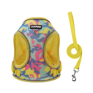 Novo Colete para Gato e Cachorro Estilo Arnês Anti-Fuga Cobertura Total Padrão Floral em Malha de Poliéster Tamanho Pequeno/Médio - Product Image 6