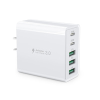Chargeur mural rapide HNT 60W GaN 2C3A multi-ports USB-C, adaptateur d'alimentation PD à charge rapide certifié CE FCC UKCA RoHS pour iPhone 17 16