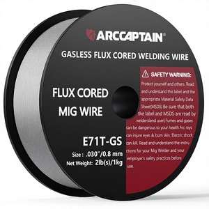 <span class=keywords><strong>Alambre</strong></span> de Soldadura <span class=keywords><strong>Flux</strong></span> Core ARCCAPTAIN .030 E71T-GS, Bobina de 2 Libras, <span class=keywords><strong>Sin</strong></span> <span class=keywords><strong>Gas</strong></span>, Acero al Carbono, Compatible con Forney Harbor - Product Image 1