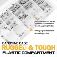 Kit d'assortiment de vis à tête fraisée en acier inoxydable 304 (pointe plate) - 300 pièces - M2.5/M3/M4/M5/M6/M8 - Finition noircie