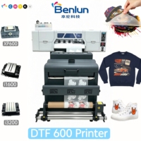 Impresora DTF de 60 cm con Dos Cabezales I3200, Impresora de Inyección de Tinta XP600 para Transferencia de Calor en Láminas Textiles y Camisetas, Impresora DTF para Textiles