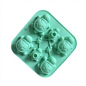 Moule à gâteau en silicone Xinguo XG-736 à 6 cavités en forme de tortue - Réutilisable pour savon, résine, bougies DIY et pâtisserie maison - Product Image 3
