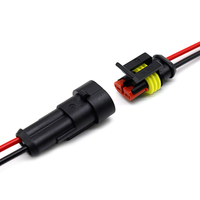 Connecteur Électrique Automobile Étanche Mâle-Femelle 1.5 Tyco AMP 1 2 3 4 5 6 Broches pour Faisceau de Câbles Auto