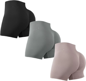 Shorts de yoga sans couture JY, taille haute, effet push-up fessier, contrôle du ventre, pour la gym et le fitness, short de sport Peach Lift <span class=keywords><strong>Booty</strong></span> - Product Image 2