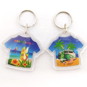 Wholesale Heart-Shaped Cartoon Style <b>Keychain</b> Custom Tourist Picture Souvenir in Acrylic Plastic Key Ring Accessories - Product Image 4