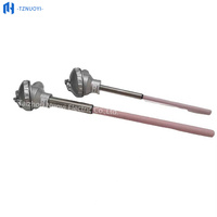 Termokopel Berlapis Baja Tipe K WRNK-122 Sensor Suhu Baja Tahan Karat dengan Sambungan Kompresi Ulir OEM/ODM Thermowell IP65