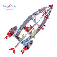 Jouet de rôle personnalisé, vaisseau spatial, fusée spatiale, en bois, pour enfants, dd12335
