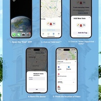 Traceur GPS Exclusif Apple Anti-Perte pour Animaux, Étanche, Compatible Réseau 4G, Fonctionnalité 'Localiser', Suivi PC Android, en Plastique
