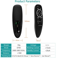 Télécommande sans fil G10S PRO 2.4G Air Fly Mouse avec entrée vocale et rétroéclairage, gyroscope 6 axes, apprentissage IR pour Android TV Box