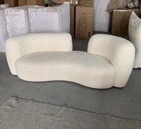 Ensemble de canapés de détente incurvés en tissu, canapé modulaire pour salons, hôtels, appartements et villas, design moderne