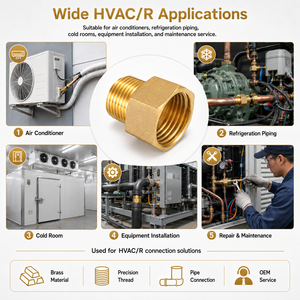 Adaptateur de <span class=keywords><strong>raccord</strong></span> de tuyau en laiton pour la connexion de ligne de réfrigérant HVAC/R - Product Image 4