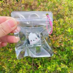 Mini jouet souple en forme de glaçon de cristal transparent, pendentif alimentaire de simulation, jouet à presser Kawaii dessin animé, porte-clés anti-stress pour usage quotidien - Product Image 4