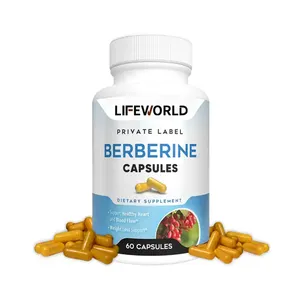 Lifeworld OEM自有品牌植物提取肠道健康补充剂肉桂小檗碱胶囊小檗碱HCL胶囊