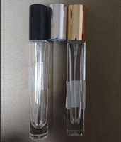 Flacons de parfum miniatures rechargeables en verre transparent de 10 ml, fond épais, portables, en gros, échantillons de qualité