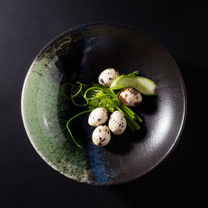 Platos Hondos de Cerámica Negra Mate, Cuenco <span class=keywords><strong>Jumbo</strong></span>, Vajilla, Platos Hondos para Sopa de Estilo Japonés, Platos de Lujo - Product Image 2