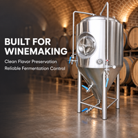 Cuve de Fermentation de Bière Personnalisable 500L 1000L 2000L 380V Triphasé avec Chemise à Plaques Alvéolées 3mm pour Brasserie 380KG