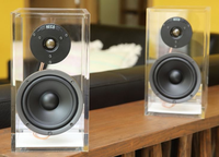 Bespoke Speaker Mini Akrilik Bening, Tempat Berdiri, Tampilan Speaker Lucite Kreatif DIY