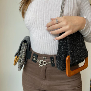 Borsa a Tracolla Mini Personalizzata Artigianale da Donna con Passante per Cintura, Design Unico, Etichetta Privata - Stile Rock Classico Sostenibile Italiano - Product Image 4