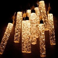 Luminaire suspendu en verre LED en forme de tube pour mariage et fête, lustre élégant, alimenté par courant alternatif, indice de protection IP65