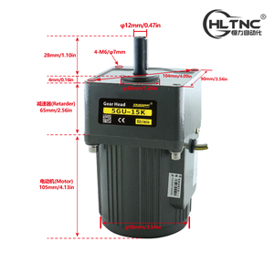 <span class=keywords><strong>Motor</strong></span> de Inducción de CA Monofásico con Engranajes de 110/220/380 V, 50/60 Hz, 40 W, con Controlador de Velocidad - Product Image 4