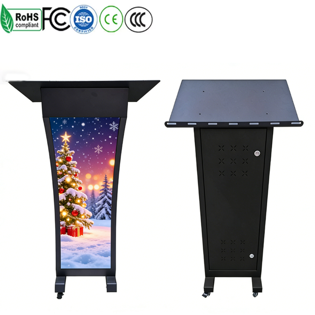 2 Screen Podium Led Display P1.53 P1.86 P2.5 GOB  Church Launch Events Lecture Led Screen Podium Table