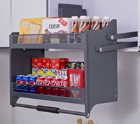 Prateleira Deslizante para Impressora de Armário de Cozinha, Cesto de Vidro Elevatório para Cozinha