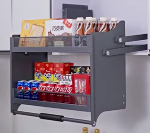 Kitchen Cabinet <strong>Pull</strong> <strong>Out</strong> Drop Down Printer <strong>Shelf</strong> Hardware Kitchen Elevator Glass Basket - Product Image 2